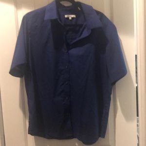 5FOR$20 Foxcroft 20W navy blue collared shirt
